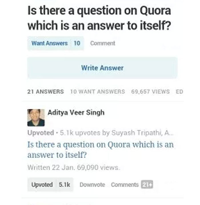 quora who asked the question