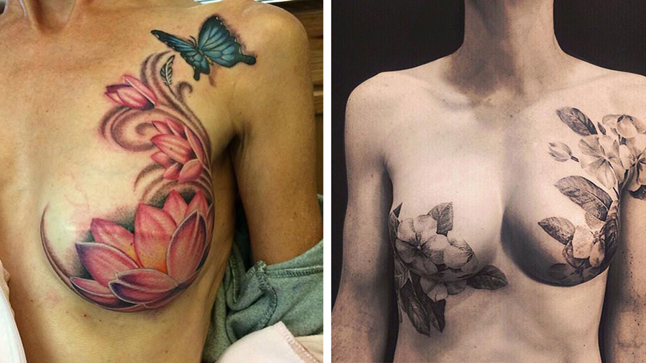 Mastectomy scar coverup tattoo by Boston Rogoz TattooNOW