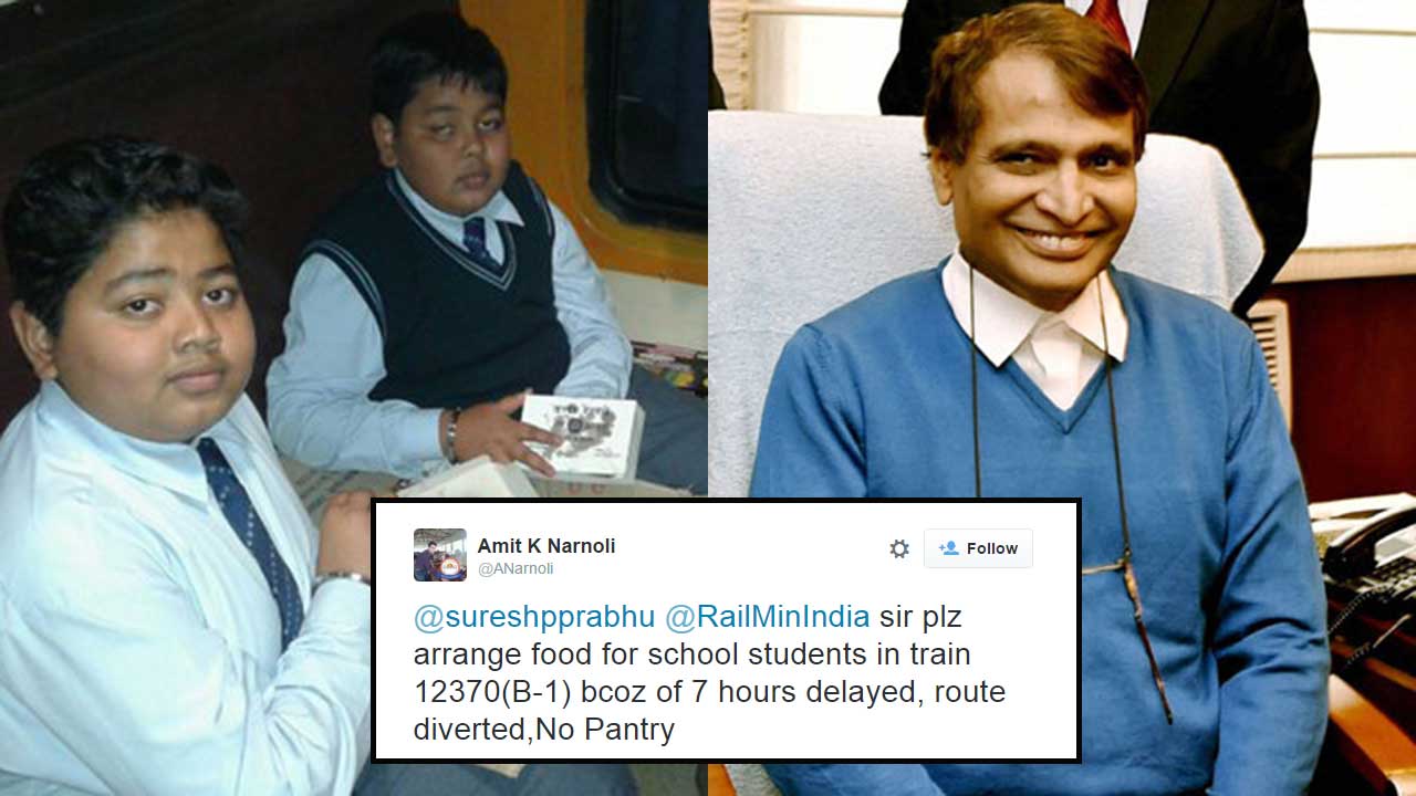 1 Tweet And Railway Minister Sends Immediate Food To Hungry Students On 