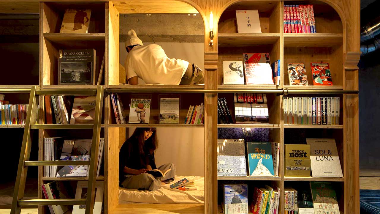 Tokyo Has A LibraryHotel Where Guests Sleep In Bookshelves Every Book