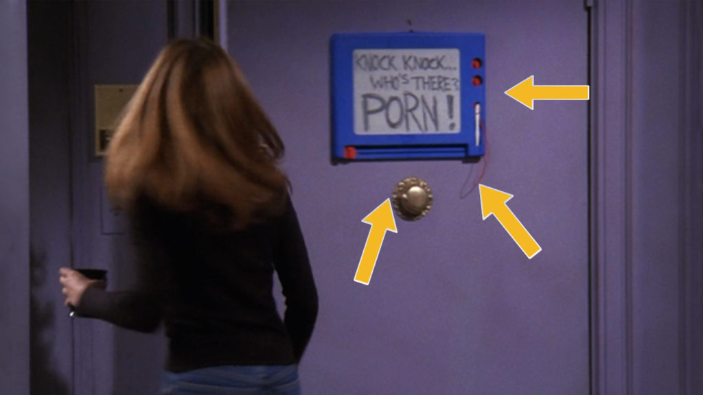 Droling Doors Porn - 32 Times You Should've Noticed The Board Behind Joey And Chandler's Door