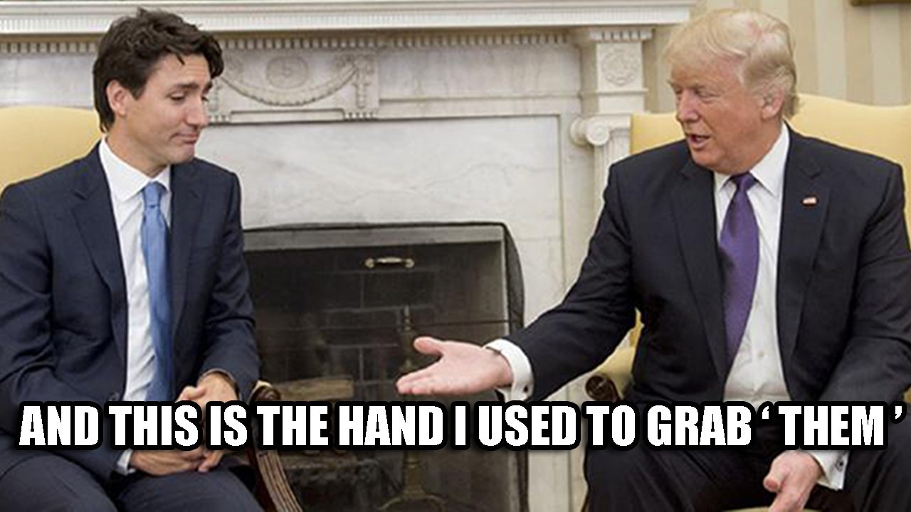 This Pic Of Trudeau Shaking Hands With Trump Is A Meme Now And The ...