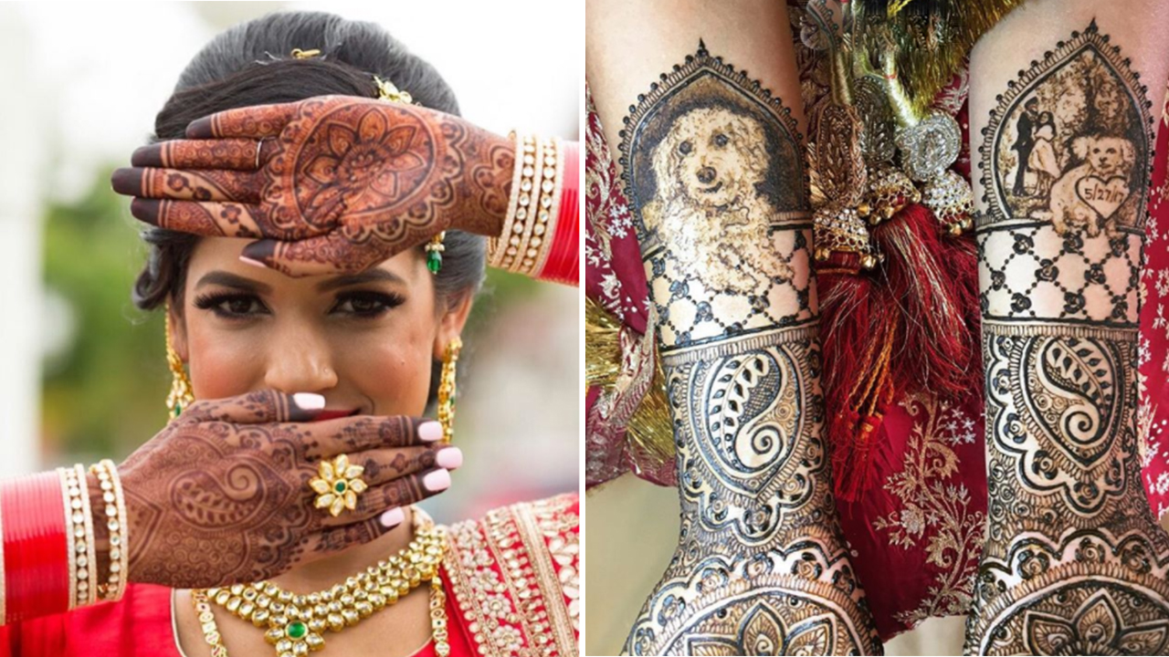 Mansi Sharma-Yuvraj Hans Wedding: Bride-to-be gets beau\'s face drawn on  her hand with henna during Mehendi ceremony! SEE PICS & VIDEO!