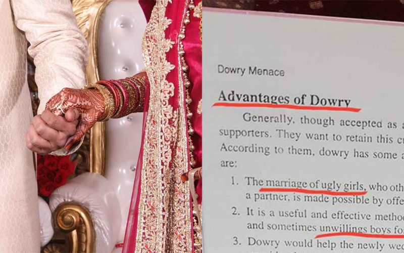 Bengaluru College Textbook Says Dowry Allows "Marriage Of Ugly Girls" Among  Other Ridiculous Claims