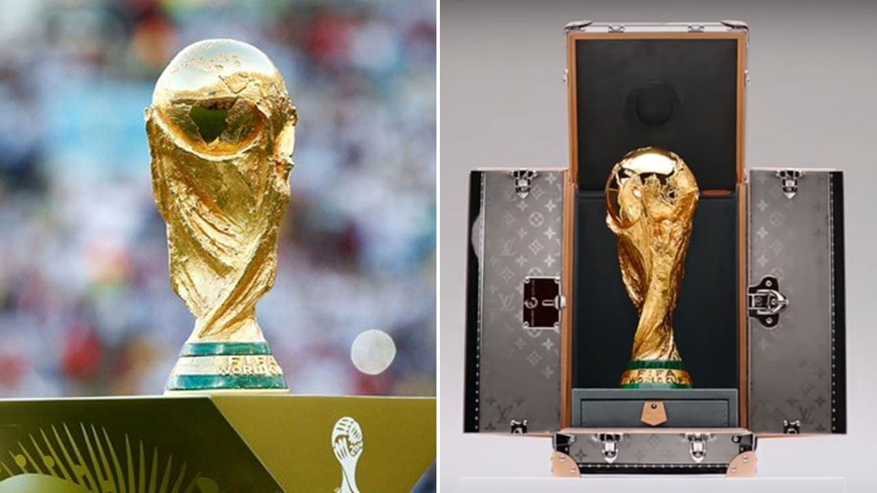 See the FIFA World Cup Original Trophy's Louis Vuitton Travel Case - DuJour