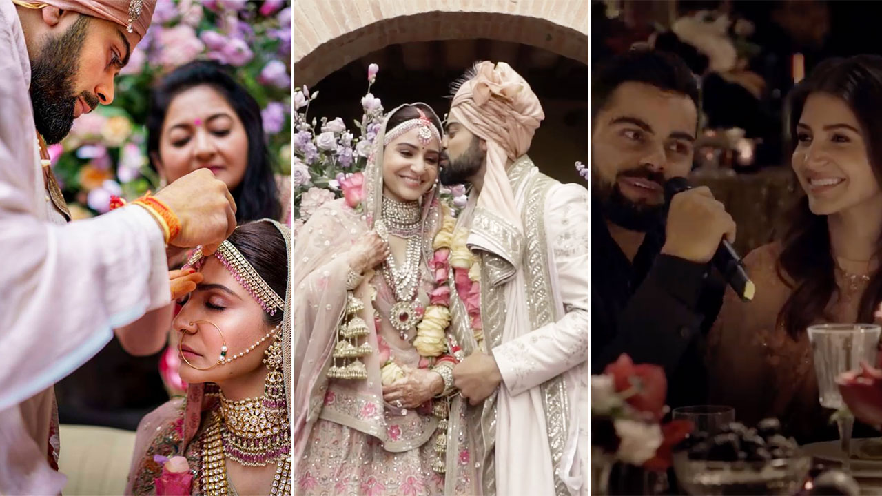 On First Anniversary, Virushka Share Unseen Pics, Video From Wedding!