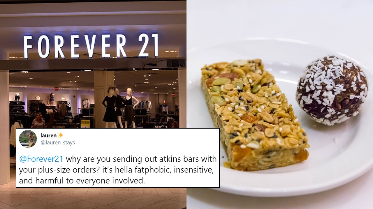 Forever 21 Included Atkins Diet Bars With Plus-Size Orders