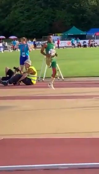 Disabled Athlete Completes Front-Flip High-Jump, Watch Video