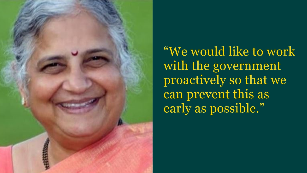 Sudha Murthy Offers To Set Up Hospital For COVID-19 Patients In K'taka