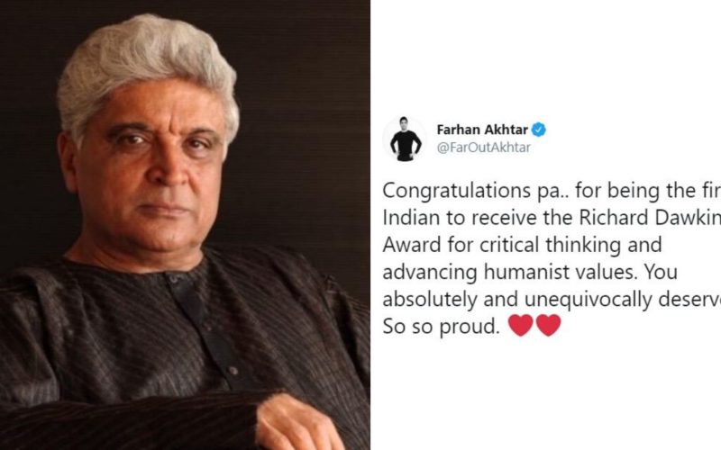 Javed Akhtar's Family Congratulates Him On Winning Dawkins Award