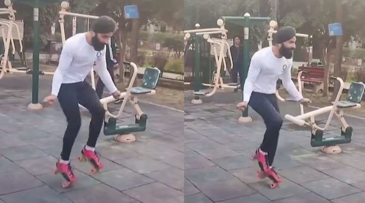 Delhi Guy Skips Wearing Roller Skates & Sets A World Record