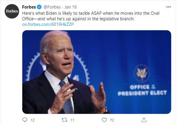 Forbes Tweets About Biden’s Next Moves But Kamala’s Outfit, Twitter ...