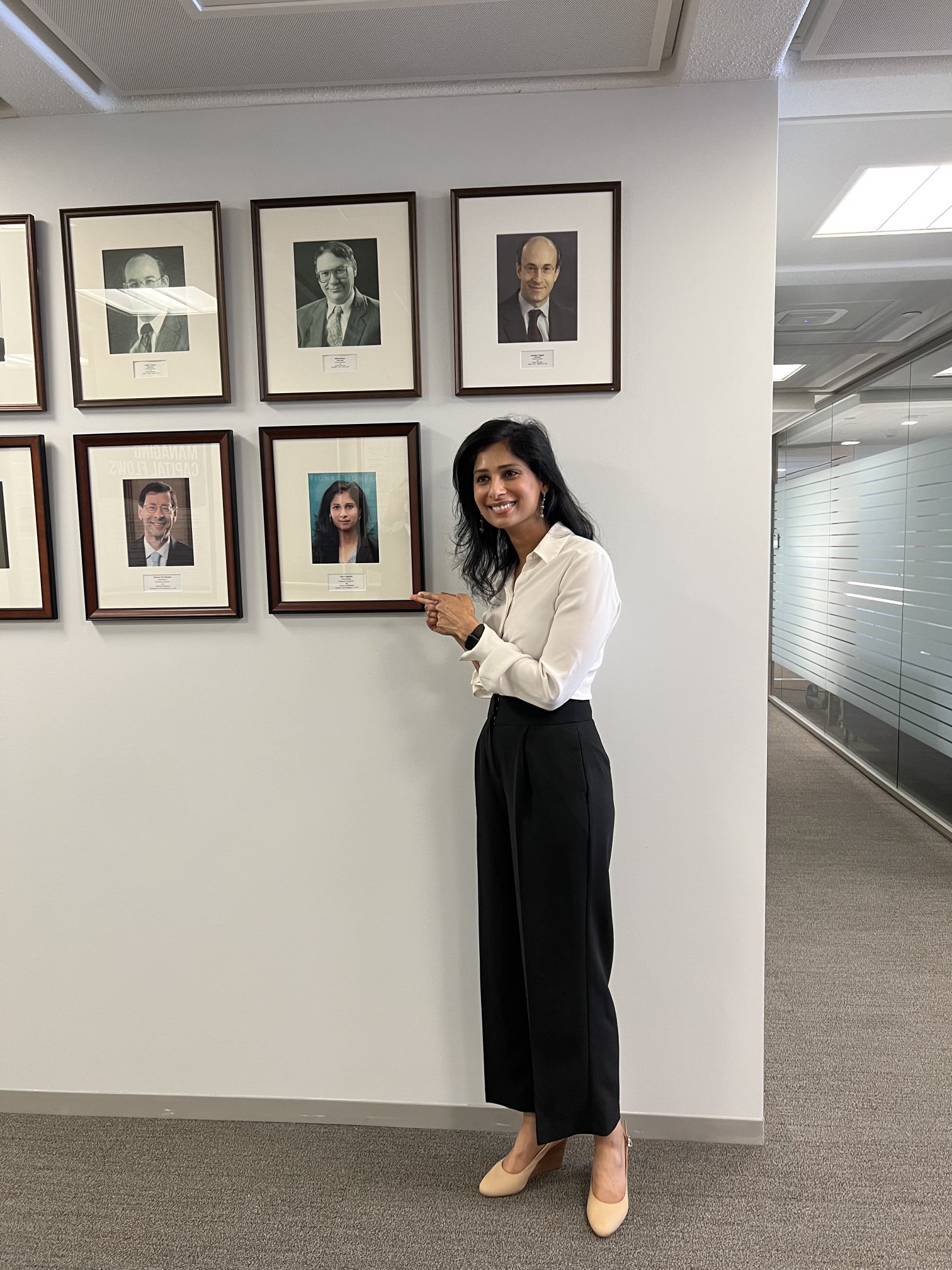 Gita Gopinath Featured On IMF’s ‘Wall Of Former Chief Economists’ 