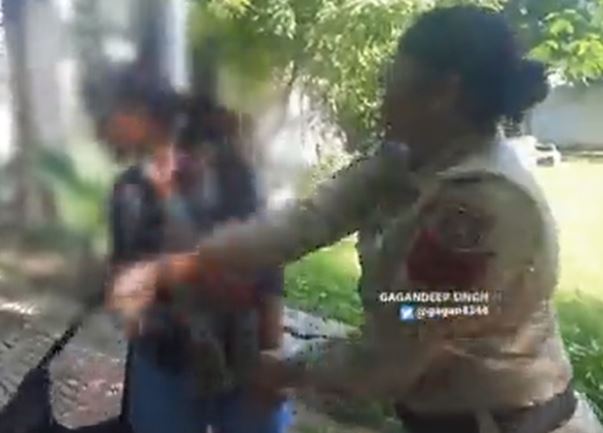 Video Shows Two Cops Thrashing Students For Sitting In The Park