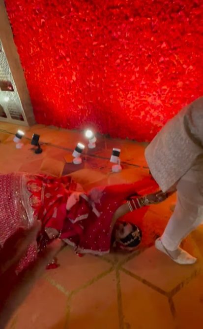 Bride Falls To The Ground After Groom Twirls Her Around