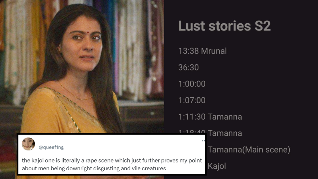 Tamanna Bhatia Sex - Time Stamps Of Women's Sex Scenes In Lust Stories Shared