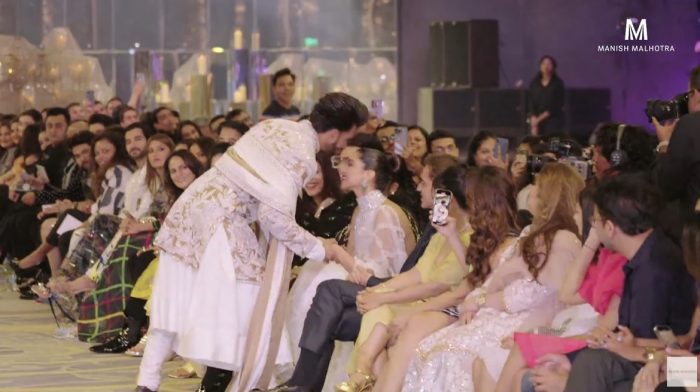 Ranveer Singh pauses to kiss wife Deepika Padukone during ramp