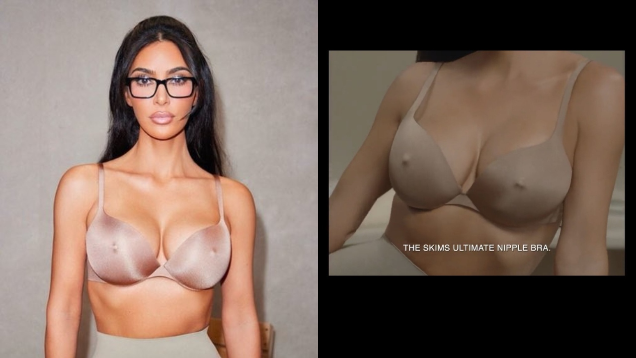 Kim Kardashian's new Skims faux nipple bra is causing a big