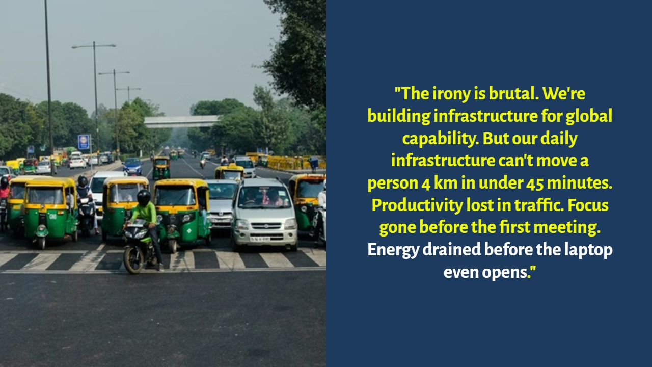 ‘4 Km In 45 Minutes' Noida Founder Highlights How India's Workforce Is Stuck In Traffic